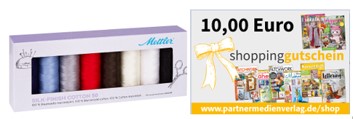 Prämienset Nähgarn Silk Finish Cotton 50 mit 8 Garnen und 10€ Shopping-Gutschein