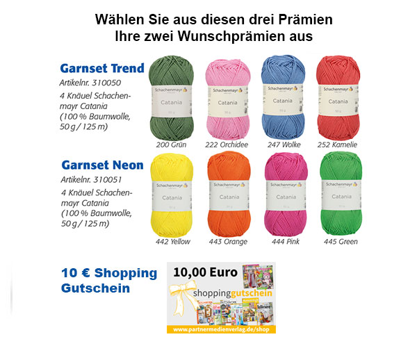 Wählen Sie aus folgenden Prämien Ihre zwei Wunschprämien aus