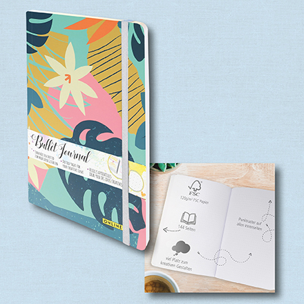 ONLINE® Bullet Journal Tropical Leaf - mit viel Platz zum Gestalten