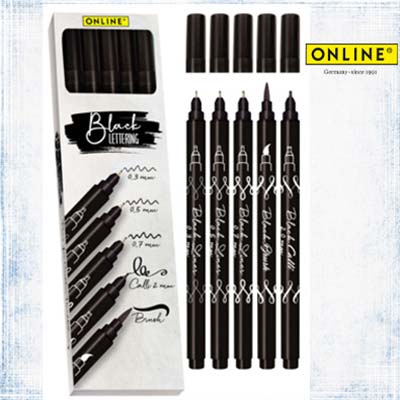 ONLINE® Calli.Brush Black Lettering 5-er Set