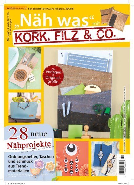 Näh was mit Kork, Filz & Co. - Patchwork Magazin Sonderheft 33/2021