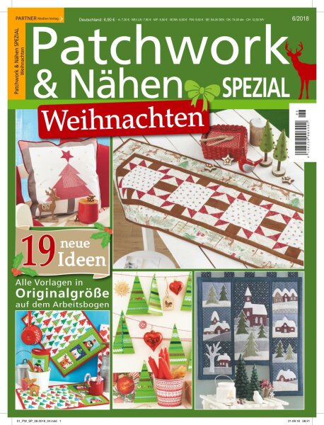 Patchwork und Nähen 6/2018 - Weihnachten Printausgabe oder E-Paper
