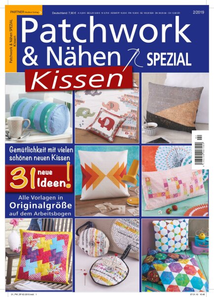 Patchwork und Nähen 2/2019 - Kissen Printausgabe oder E-Paper