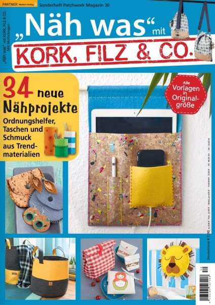 Näh was mit Kork, Filz & Co. - Patchwork Magazin Sonderheft 30/2020 E-Paper