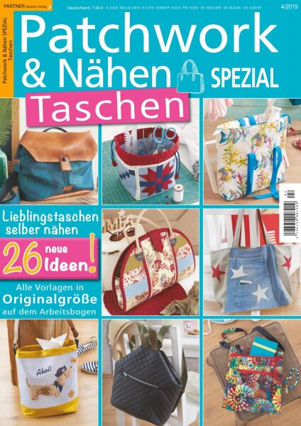 Patchwork und Nähen 4/2019 - Taschen Printausgabe RESTLOS VERGRIFFEN !!!