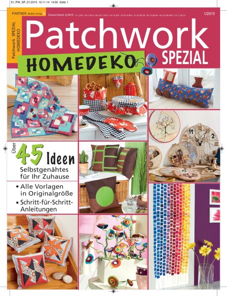 Patchwork und Nähen 1/2015 - Homedeko Printausgabe oder E-Paper