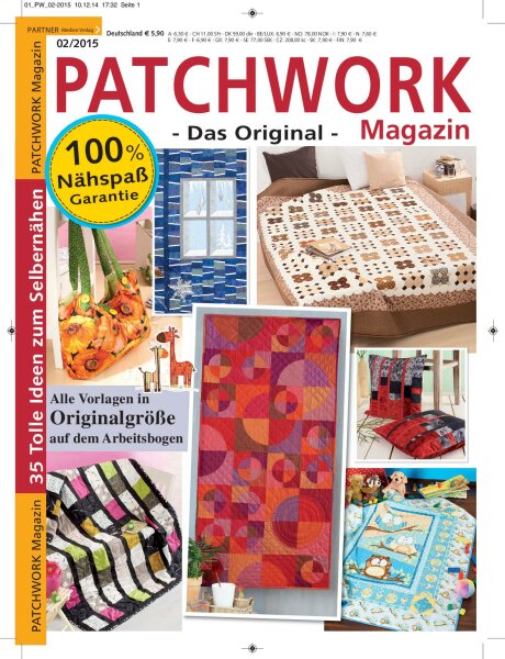 Patchwork Magazin 2/2015 Printausgabe oder E-Paper