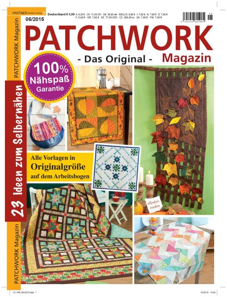 Patchwork Magazin 6/2015 Printausgabe oder E-Paper